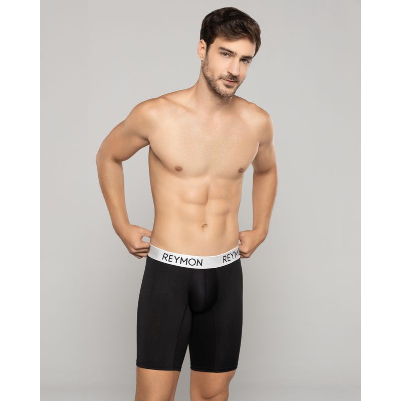 REYMON - Bóxer largo microfibra jacquard para hombre