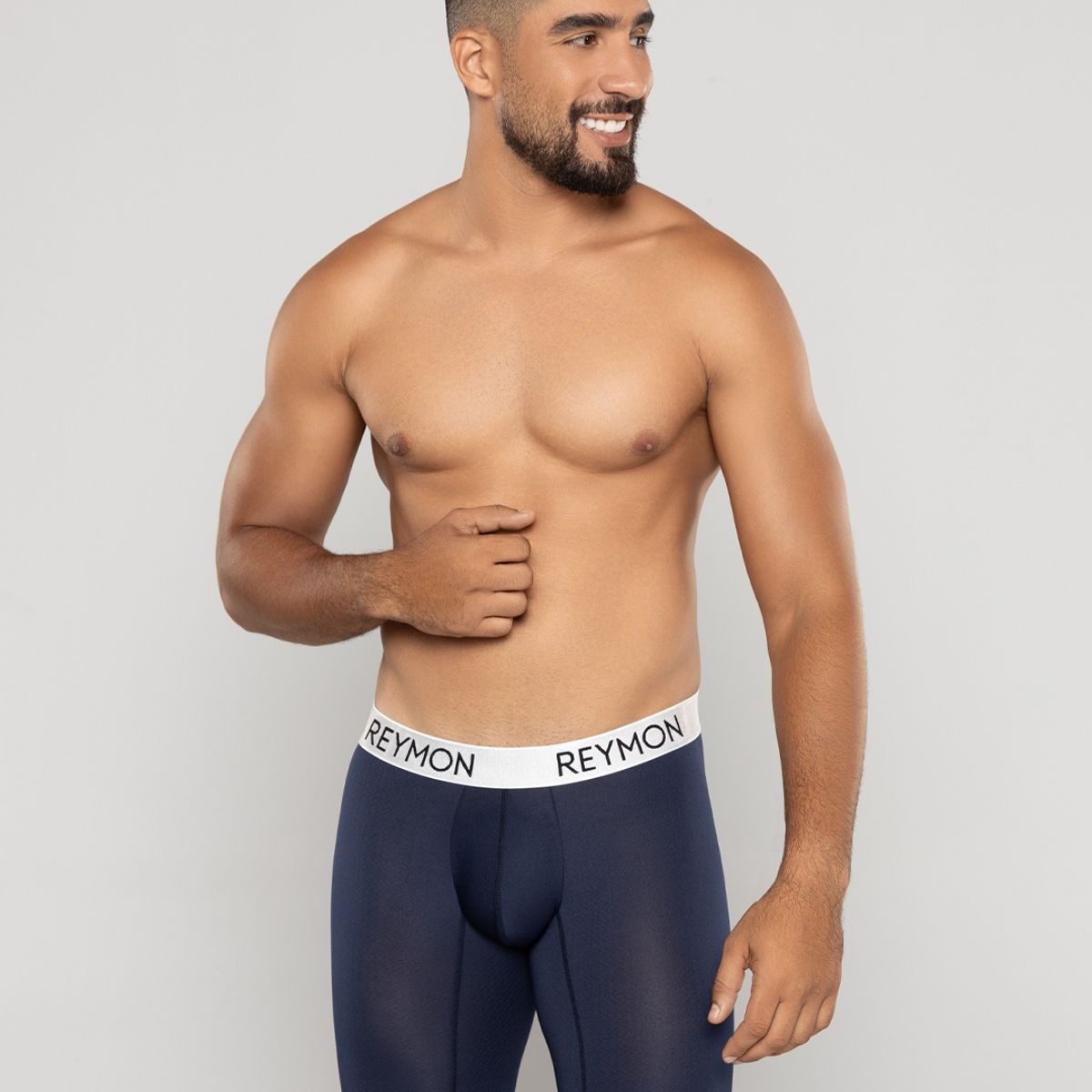 REYMON - Bóxer largo microfibra jacquard para hombre