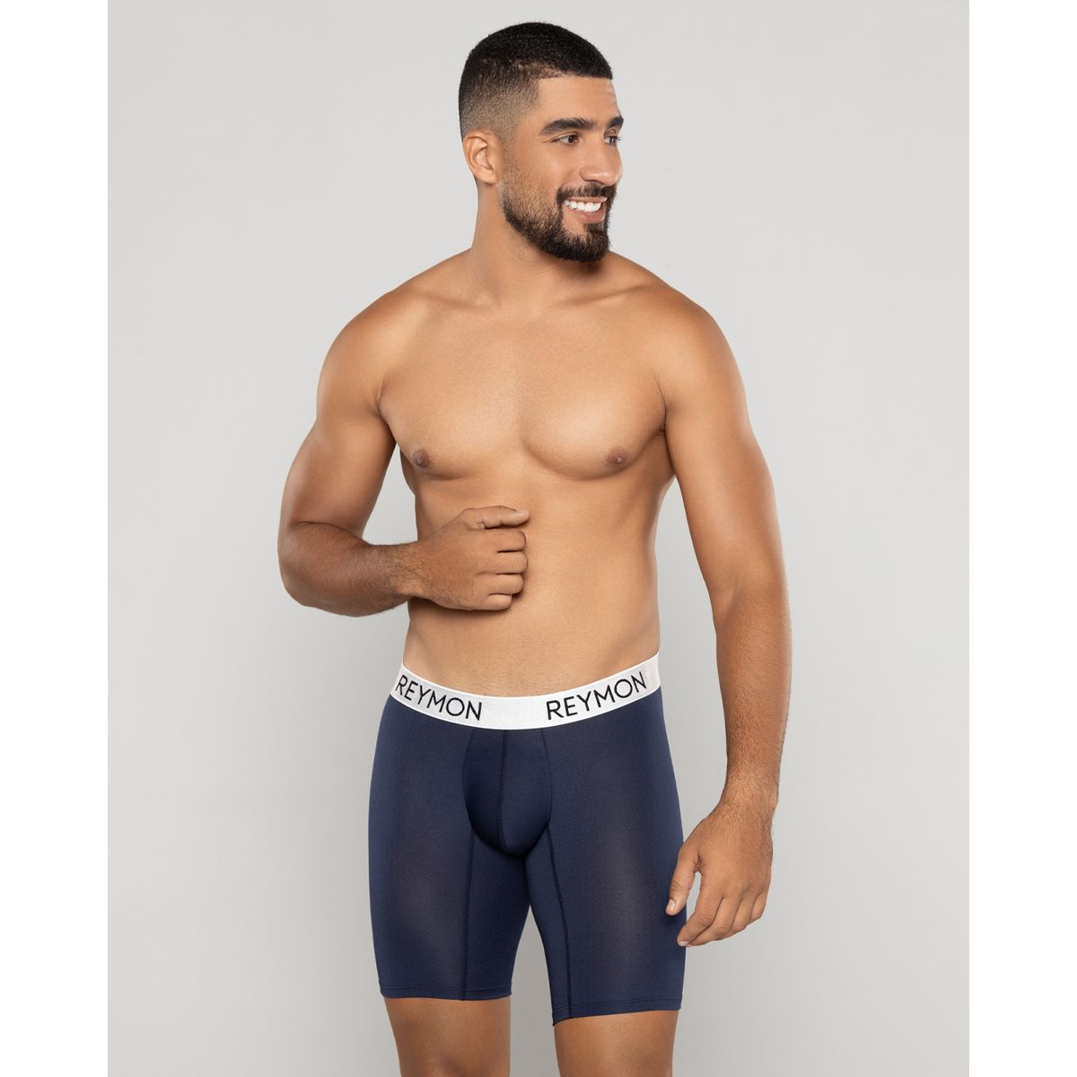 REYMON - Bóxer largo microfibra jacquard para hombre