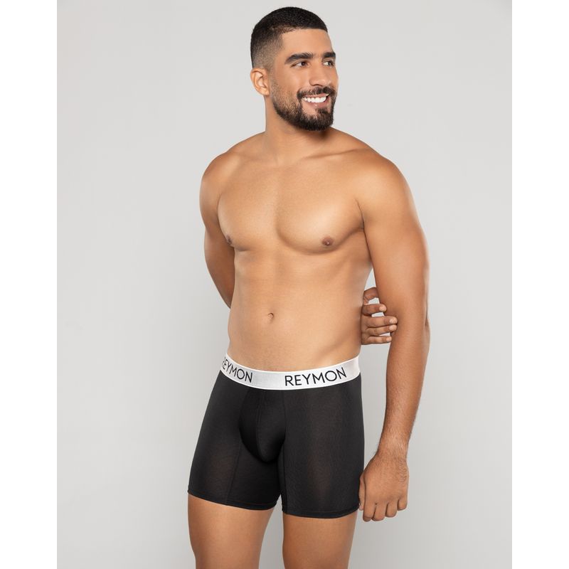 REYMON - Bóxer semilargo microfibra jacquard para hombre