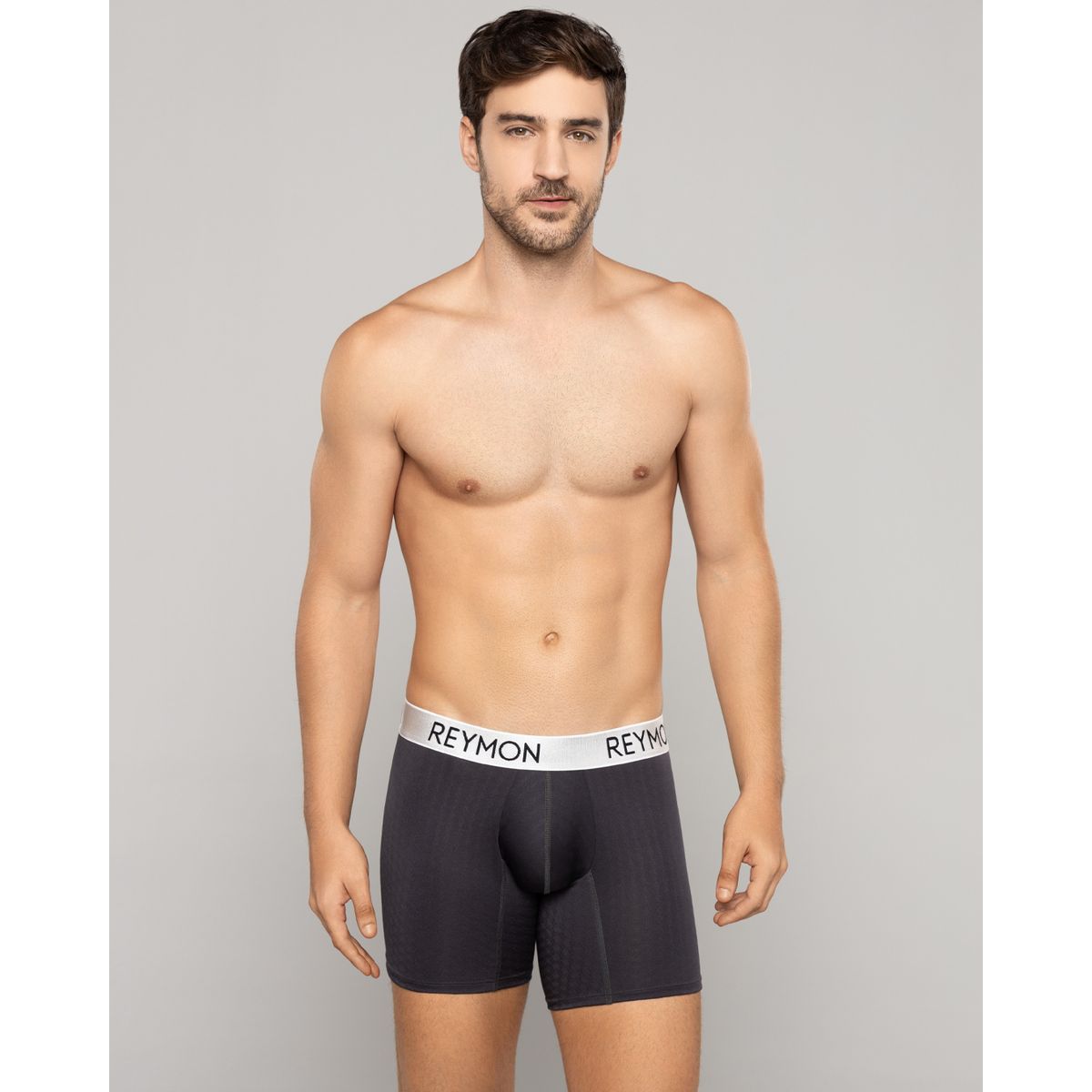 REYMON - Bóxer semilargo microfibra jacquard para hombre