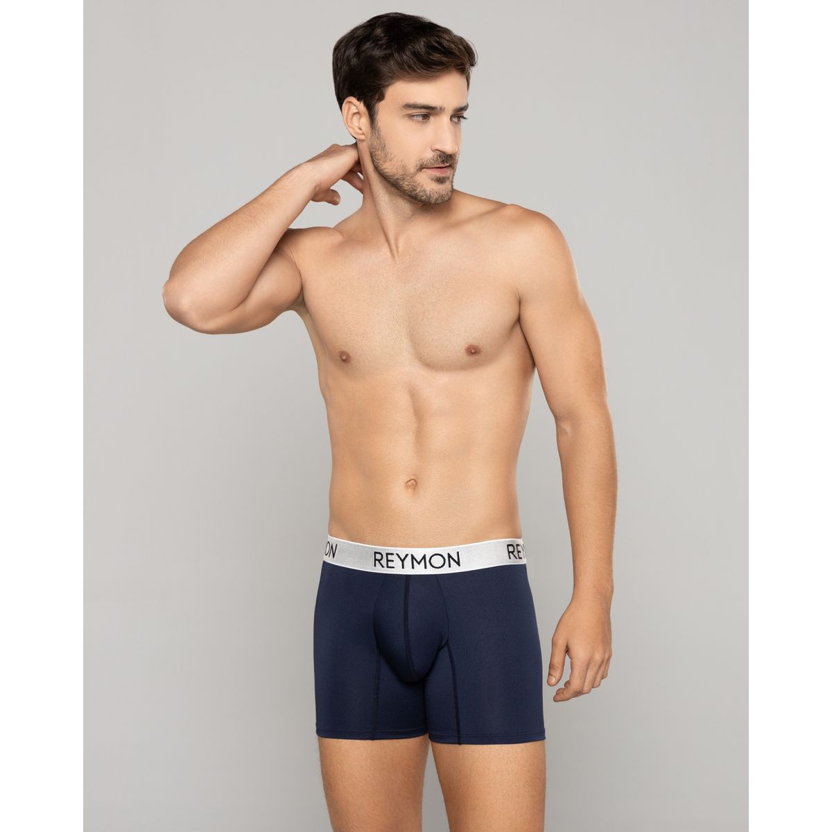 REYMON - Bóxer semilargo microfibra jacquard para hombre