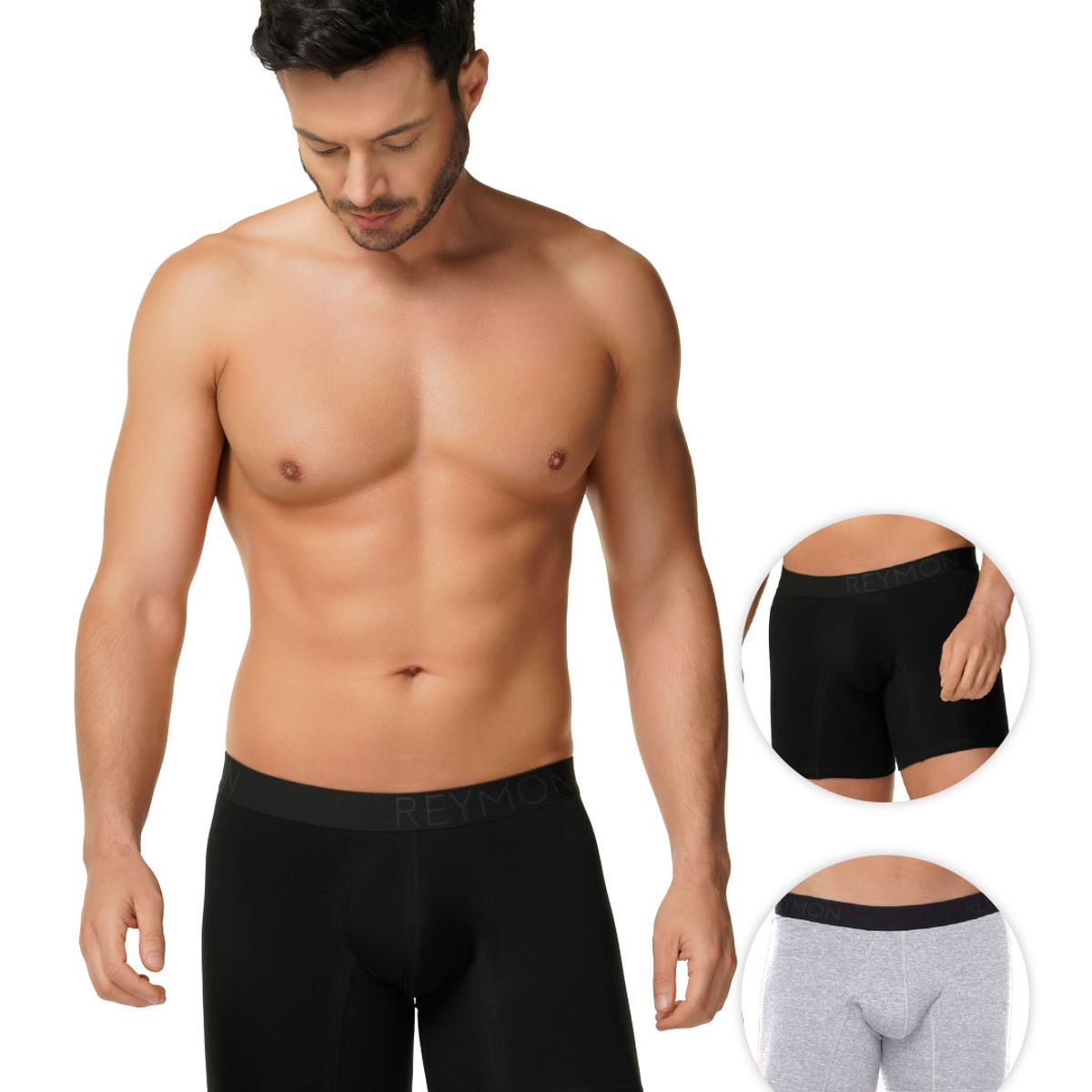 REYMON - Bóxer Básico Semilargo Para Hombre PAQUETE X2 Ref.3099-2