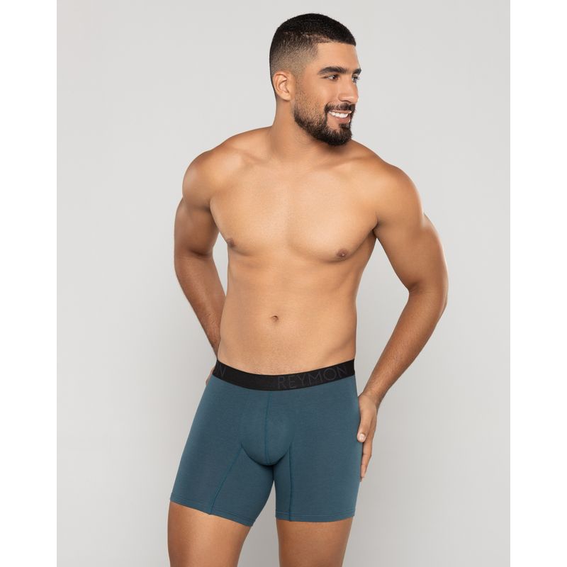 REYMON - Bóxer básico semilargo para hombre