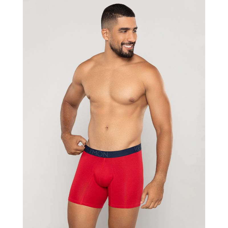 REYMON - Bóxer básico semilargo para hombre