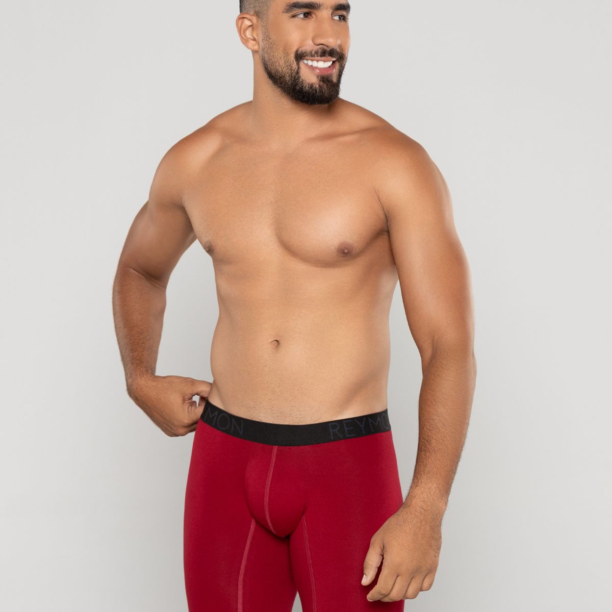 REYMON - Bóxer básico largo para hombre