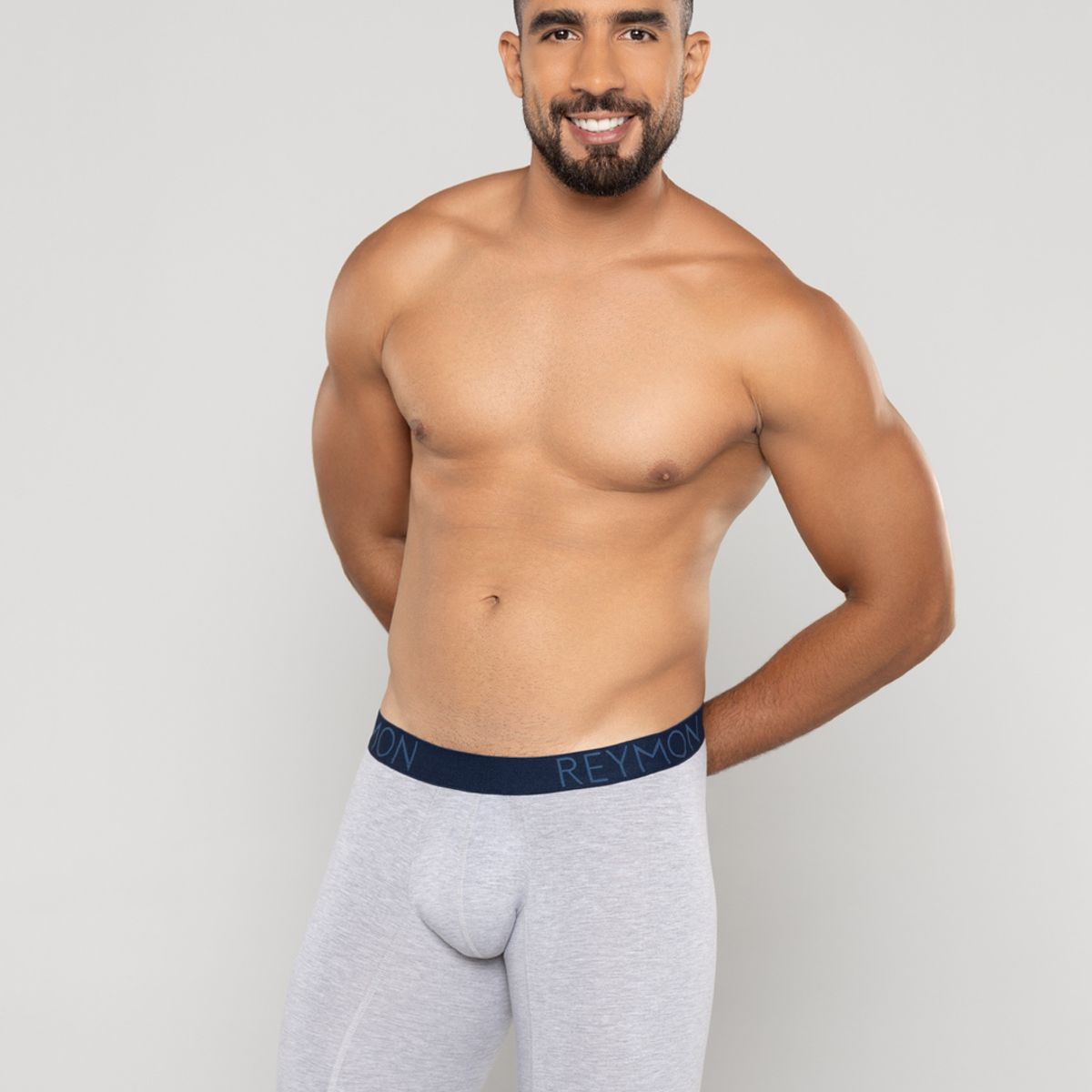 REYMON - Bóxer básico largo para hombre