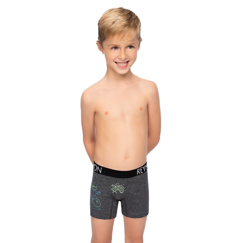 REYMON - Bóxer estampado neon para niño kd