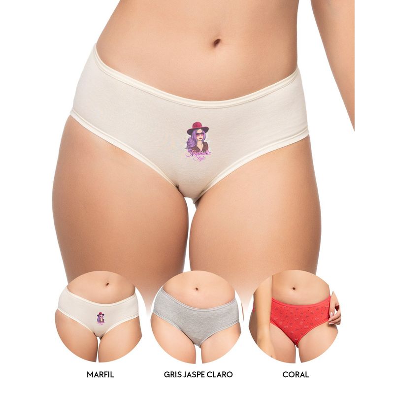 REYMON - Cachetero PAQUETE X3 Para Niña Teen Ref6017-T