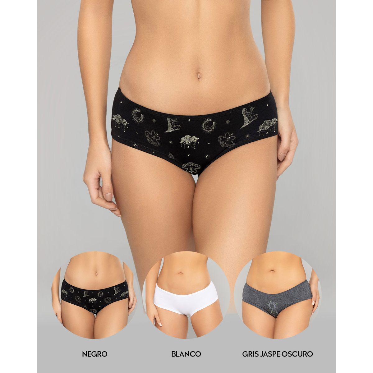 REYMON - Trio cachetero en algodón para dama