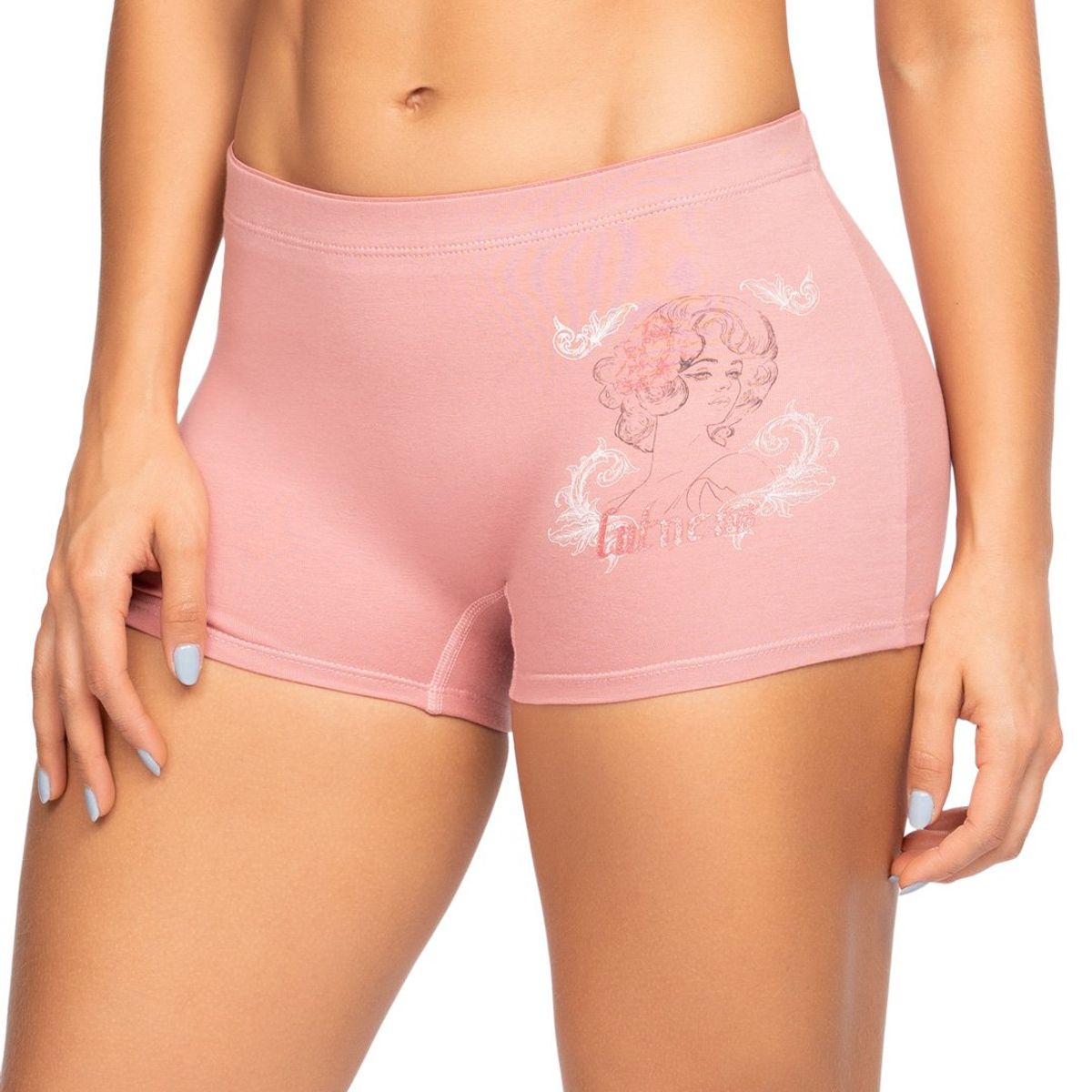 REYMON - Bóxer Largo Alto Algodón Estampado Para Mujer Ref. 8012