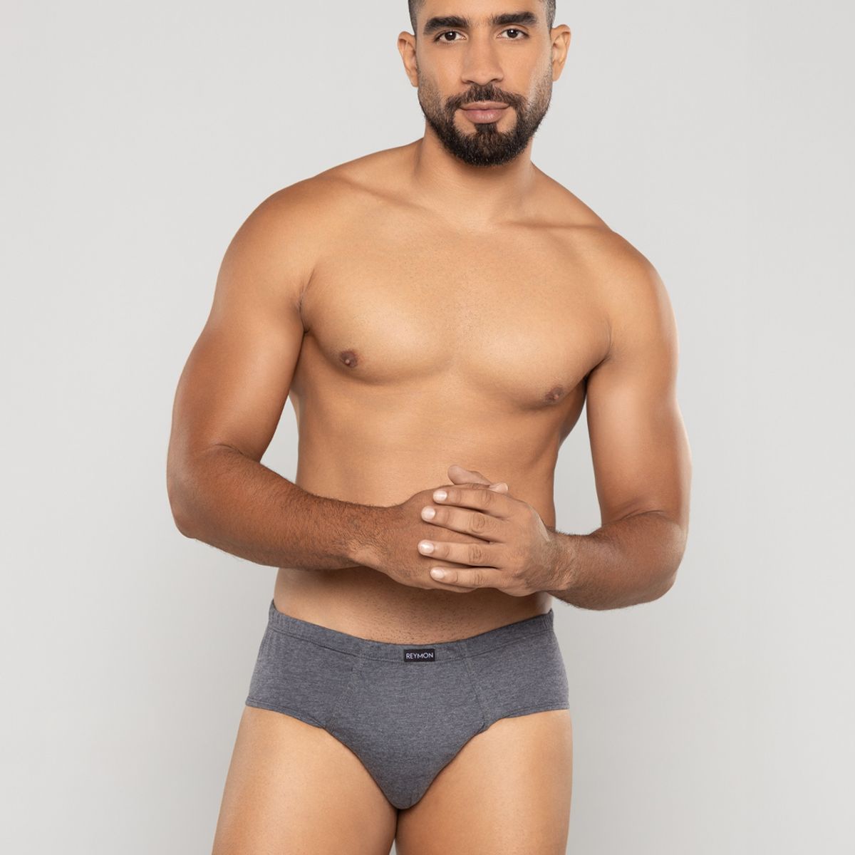 REYMON - Pantaloncillo clásico para hombre con bragueta