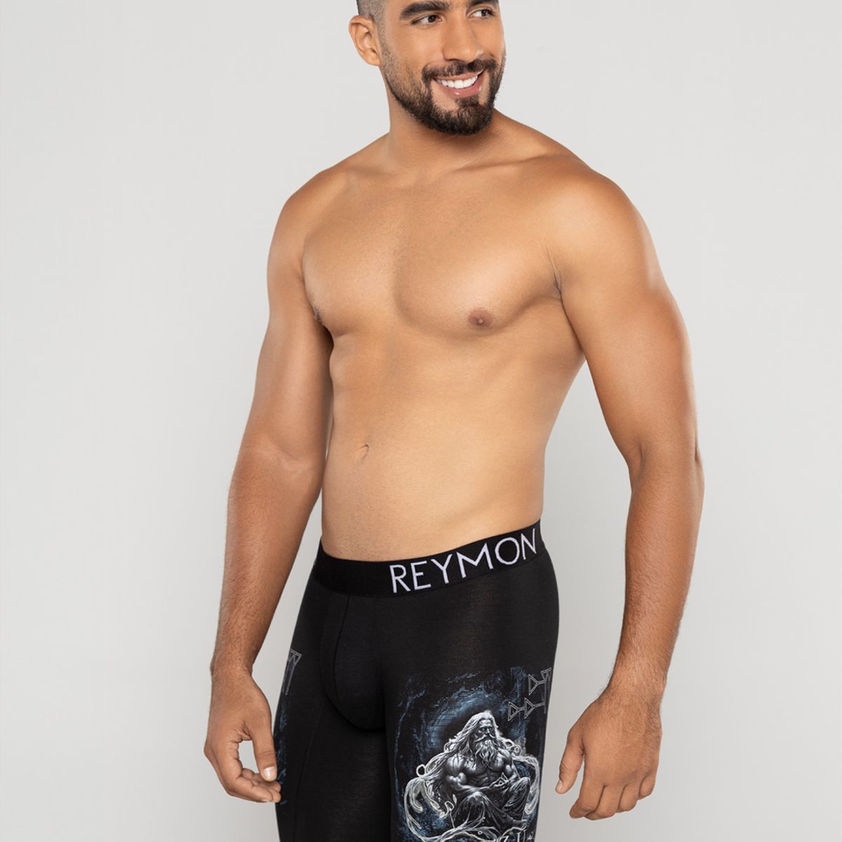 REYMON - Bóxer largo estampado para hombre