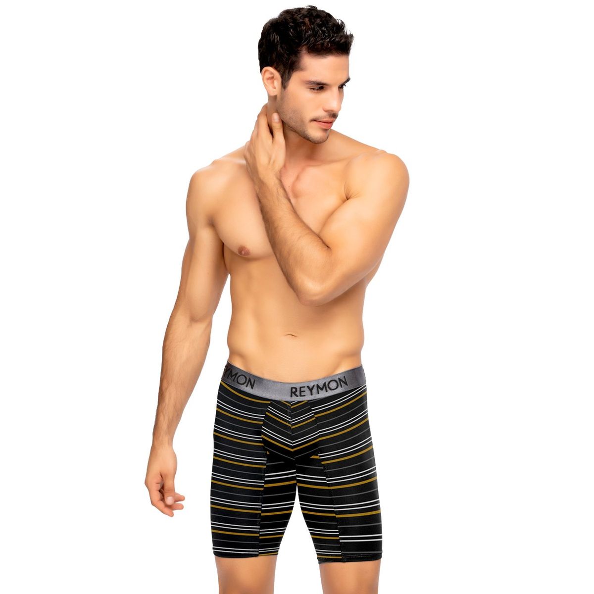 REYMON - Bóxer Largo Rayas Microfibra Para Hombre Ref3027