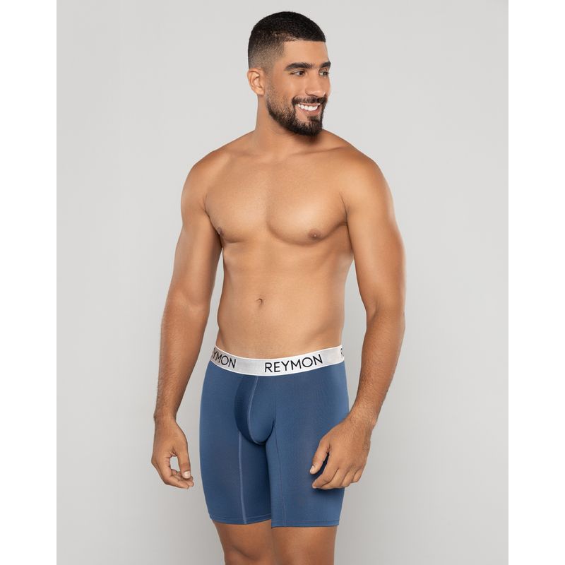 REYMON - Bóxer largo microfibra jacquard para hombre