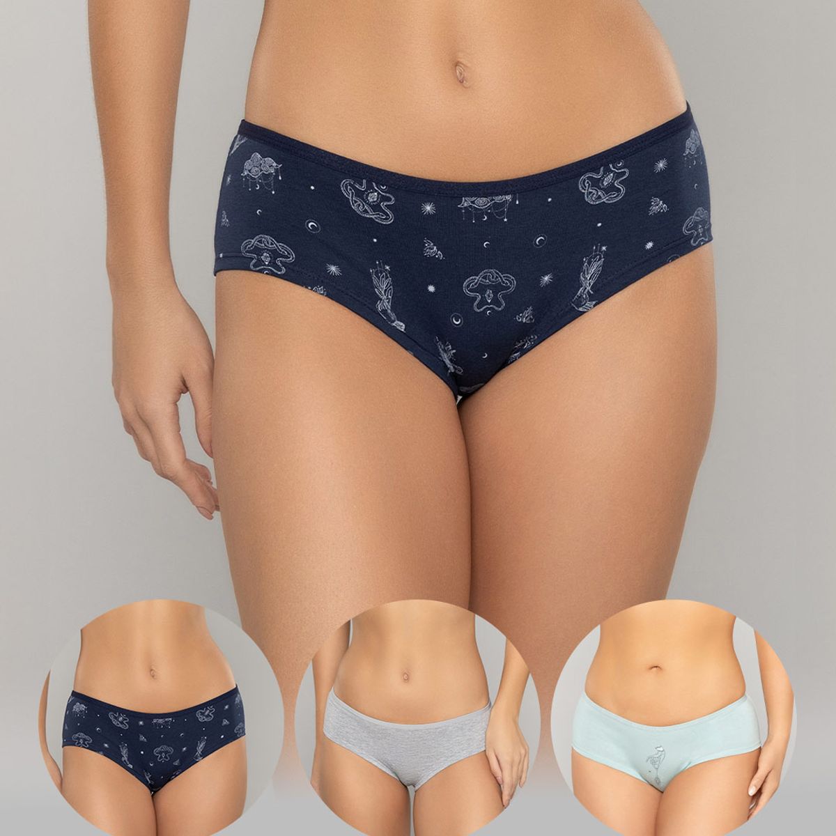 REYMON - Trio cachetero en algodón para dama