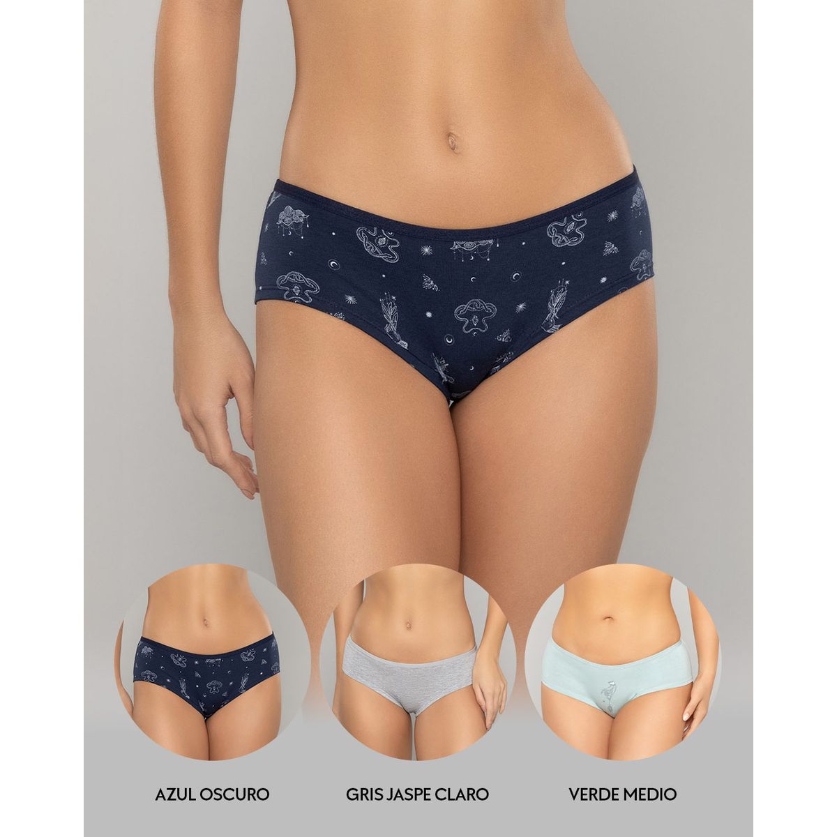 REYMON - Trio cachetero en algodón para dama