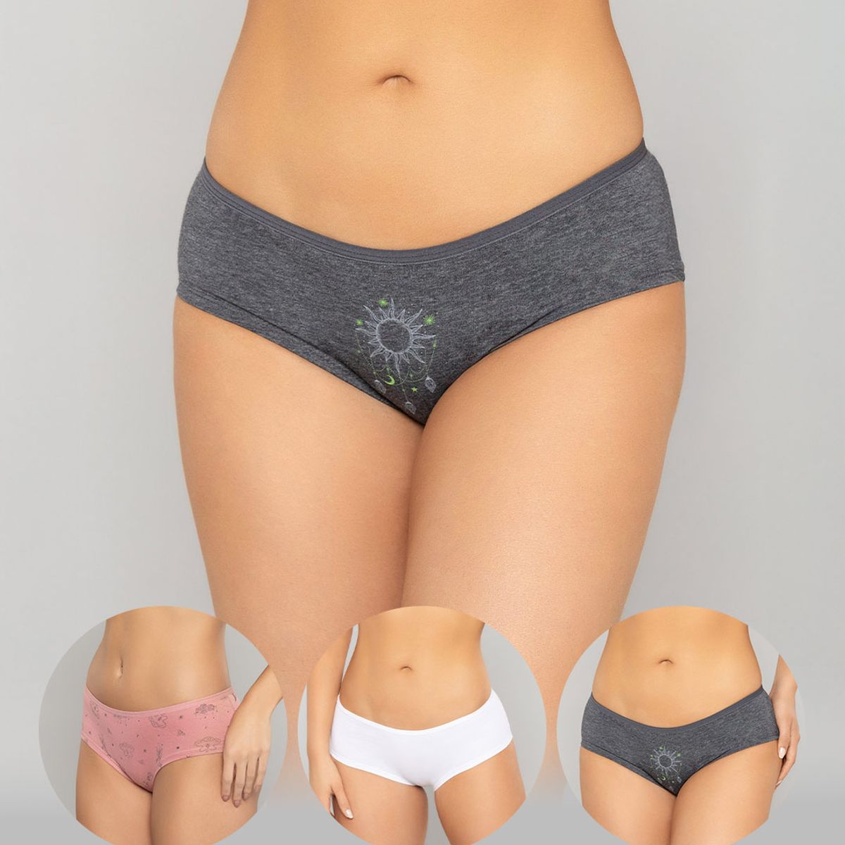 REYMON - Trio cachetero en algodón para dama