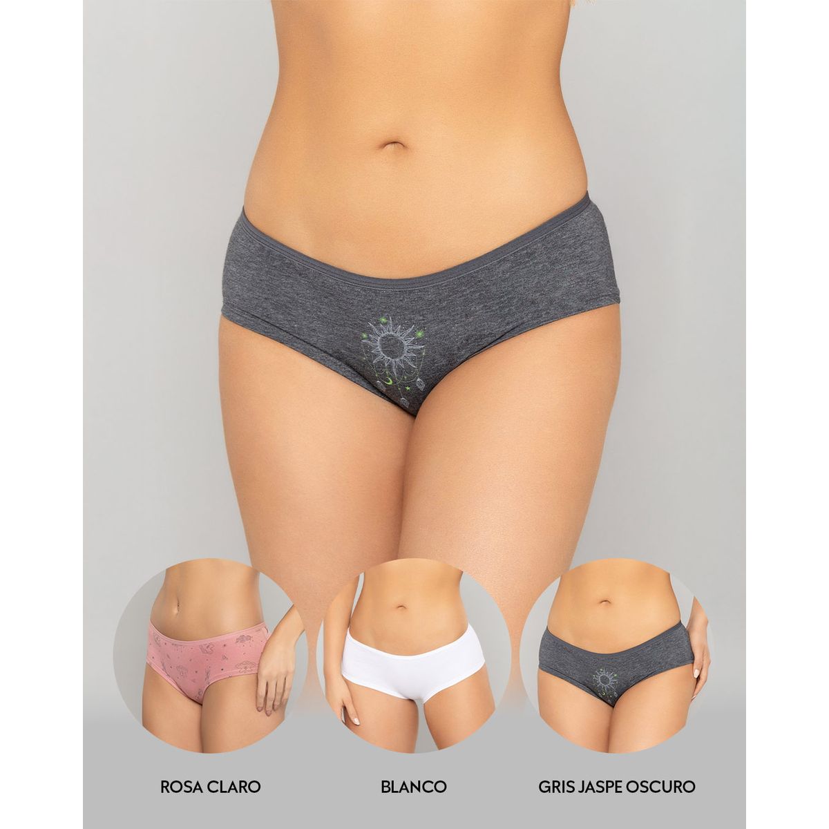 REYMON - Trio cachetero en algodón para dama