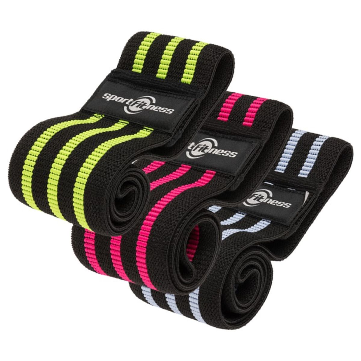 SPORT FITNESS - Bandas Elásticas En Tela Cerradas Sportfitness 3 Unds.