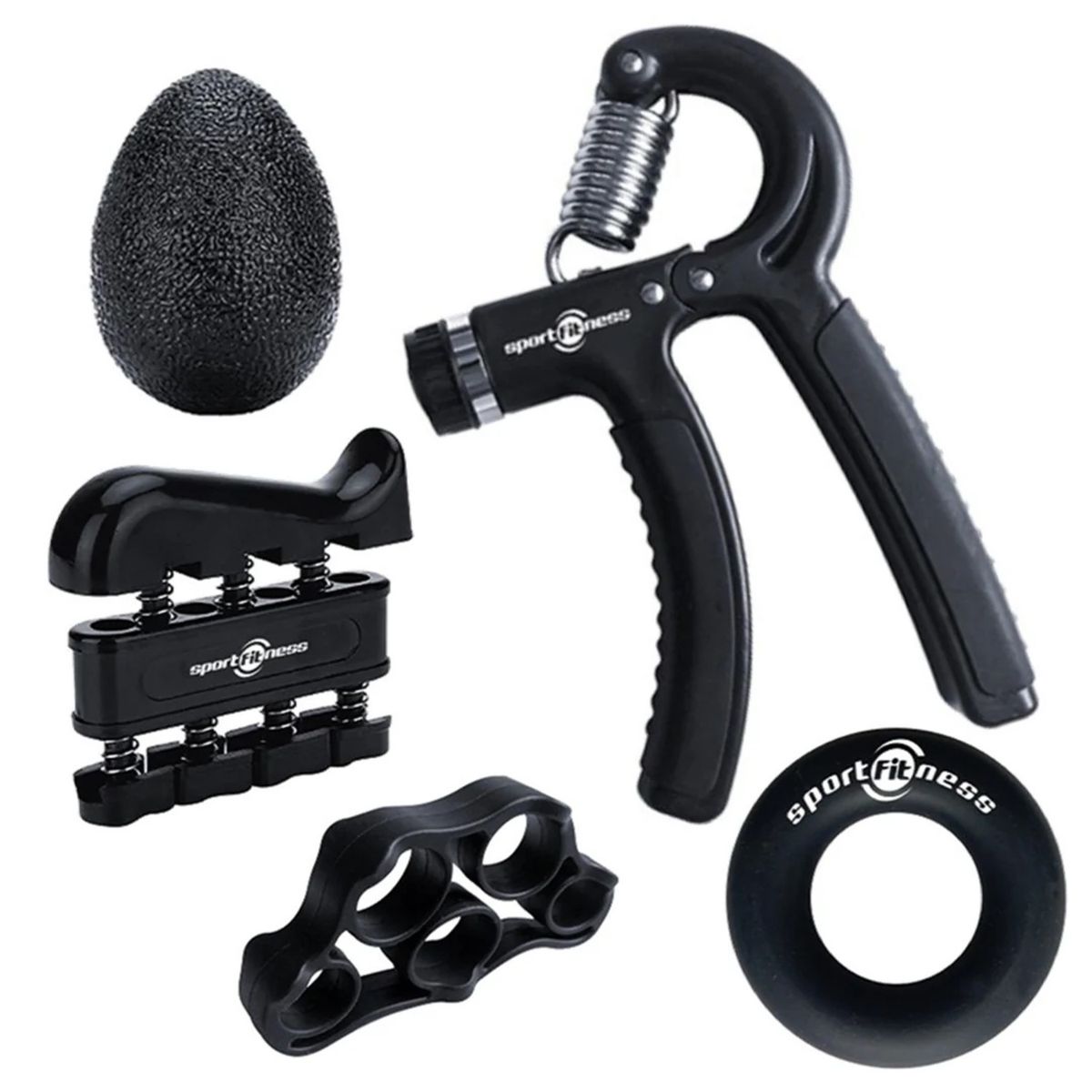 SPORT FITNESS - Hand Grip Ejercitador De Mano - Graduable X 5 Unid