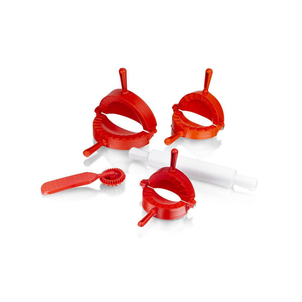 CHEF MASTER - Set 3 moldes para empanadas, cortador y rodillo ch