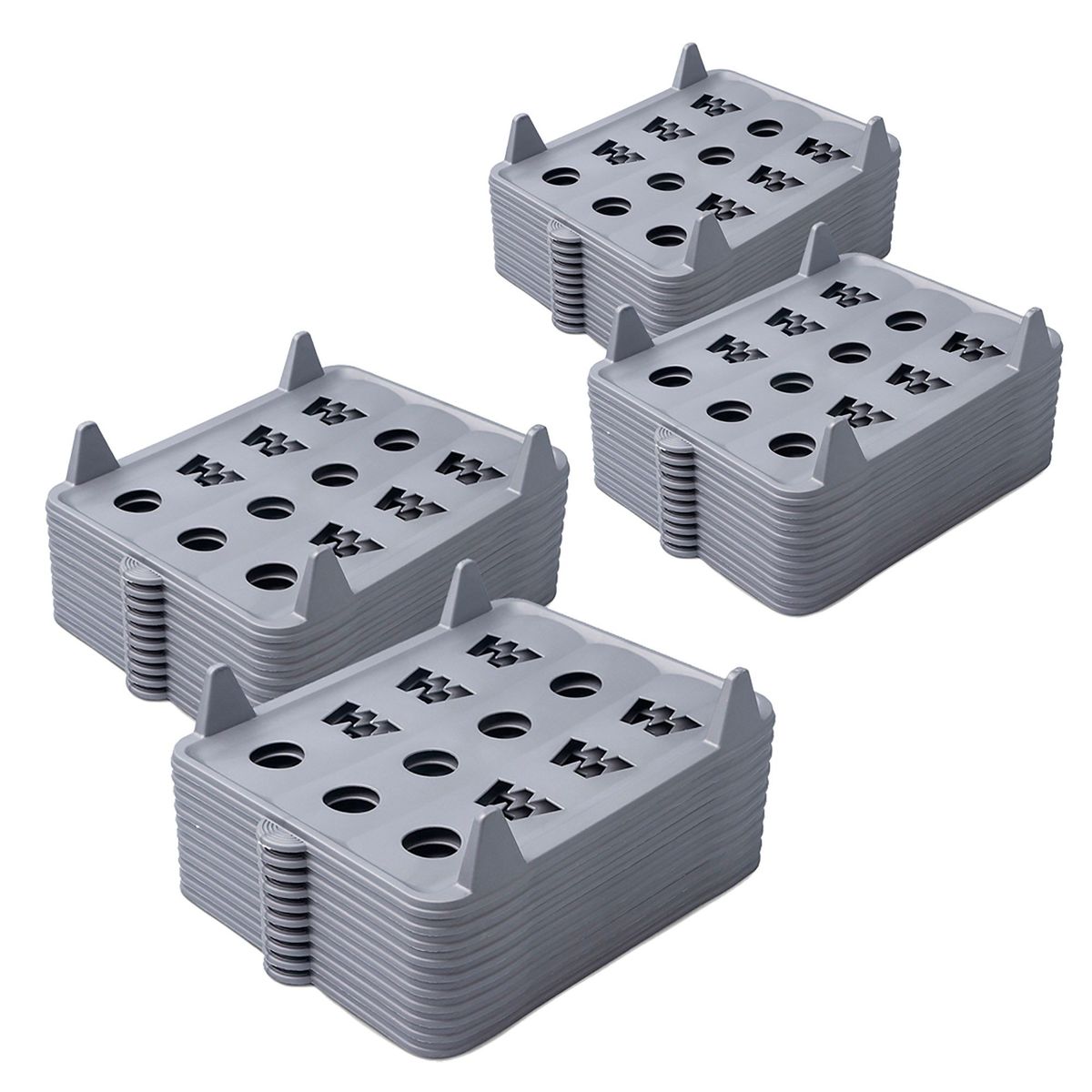 ENERGY PLUS - Combo: 4 Organizadores de Ropa apilable x 10 unds C/U Gris