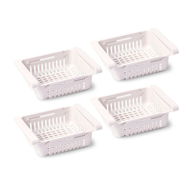 ENERGY PLUS - Combo: 2 Organizadores multiusos Nevera x 2 Unid C/U Blanco