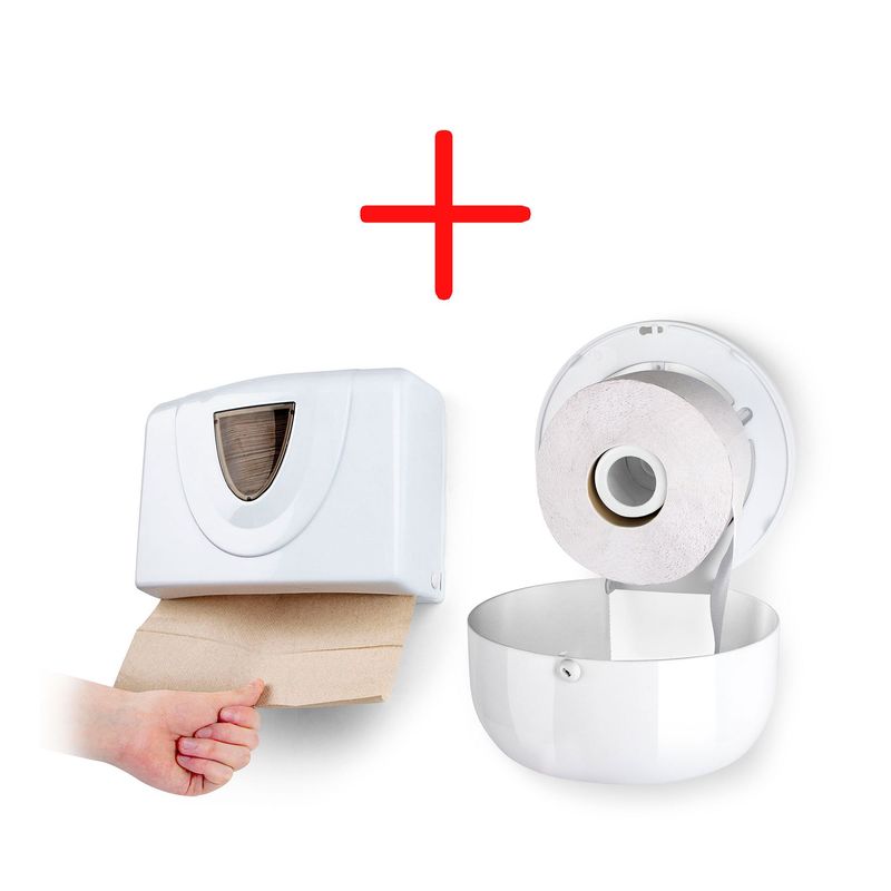ENERGY PLUS - Kit dispensadores toallas papel y papel higiénico