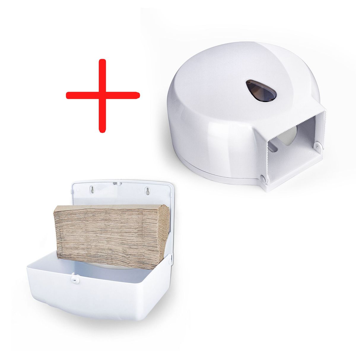 ENERGY PLUS - Kit dispensadores toallas papel y papel higiénico