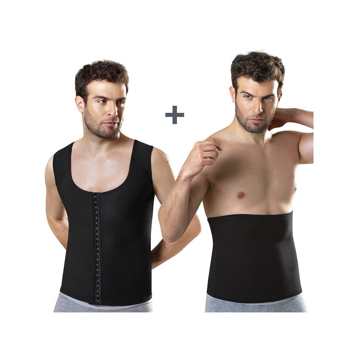 THERMO SHAPERS - Combo cinturilla hombre  chaleco broches hombre