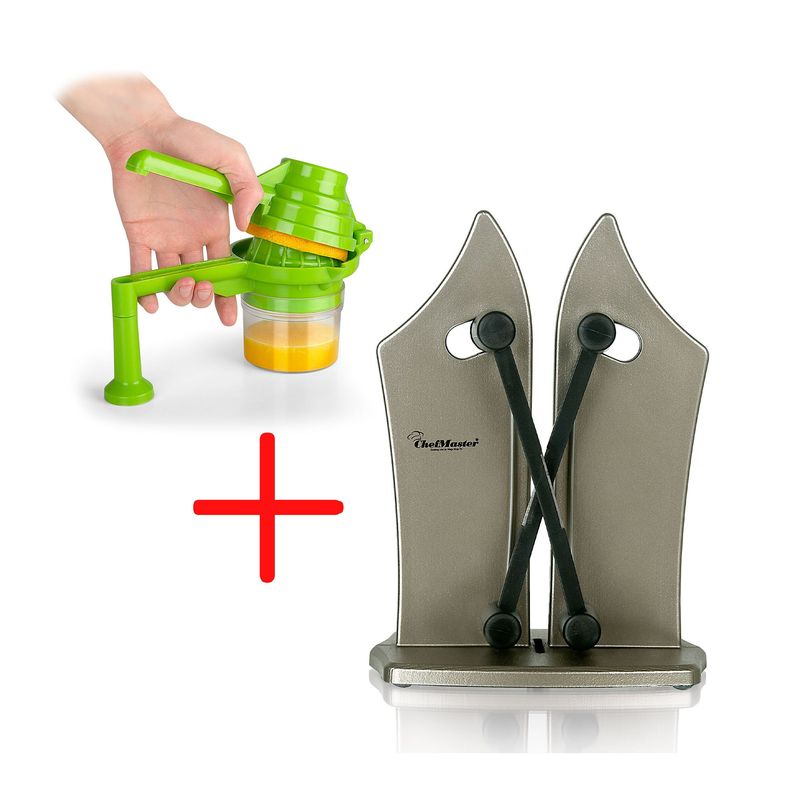 CHEF MASTER - Combo Afilador prof Cuchillos  Exprimidores naranja limón
