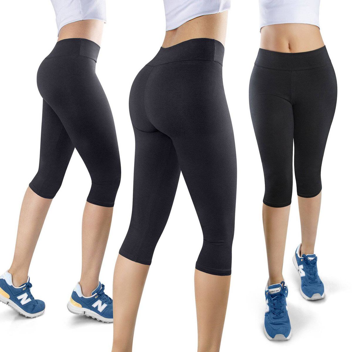 THIN & HAPPY - Combo tres licras abajo de la rodilla mujer