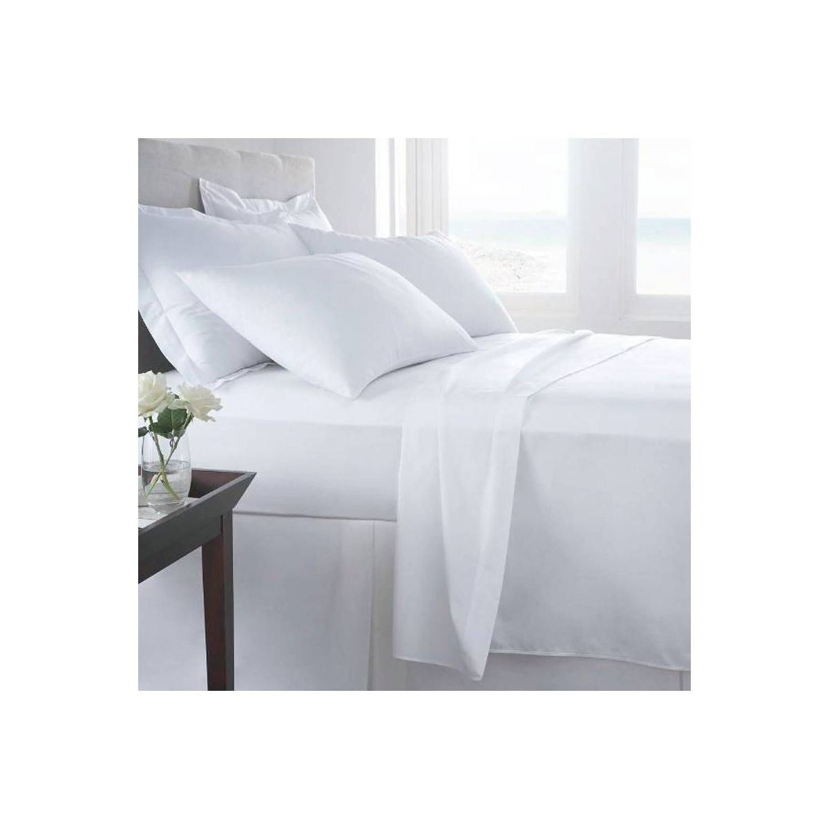 KARYTEX - Juego de Sábanas Semidoble Blanco -  Karytex_.