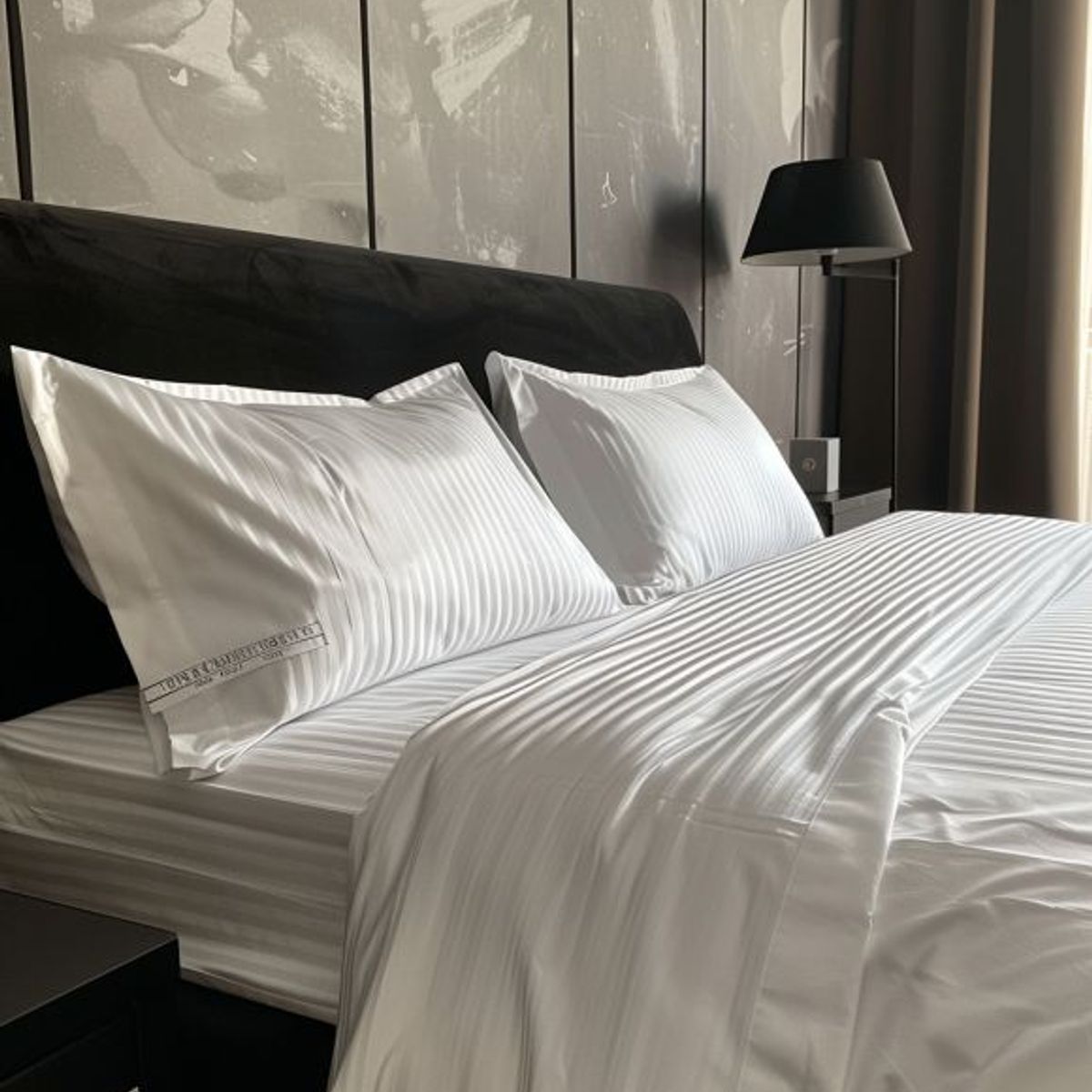 KARYTEX - Juego de Sábanas Queen Blanco Rayas Polialgodón -  Karytex