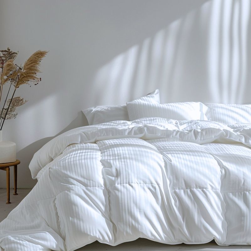KARYTEX - Funda Duvet A Rayas Cama King Color Blanco