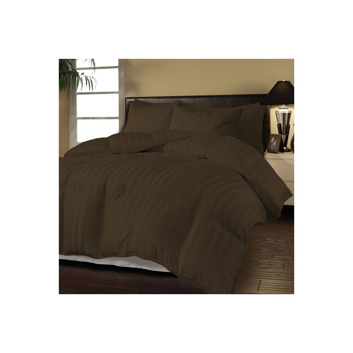 KARYTEX - Plumon Acolchado Sencillo Café Rayas Polialgodón - Karytex