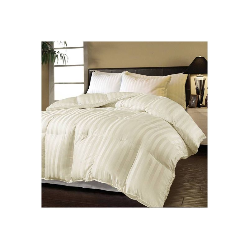 KARYTEX - Plumon Acolchado King Beige Rayas Polialgodón - Karytex