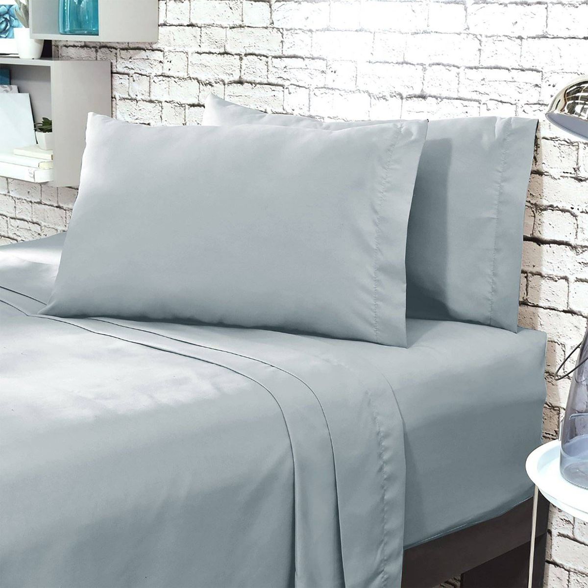 KARYTEX - Juego de Sábanas Semidoble Gris Claro Polialgodón -  Karytex