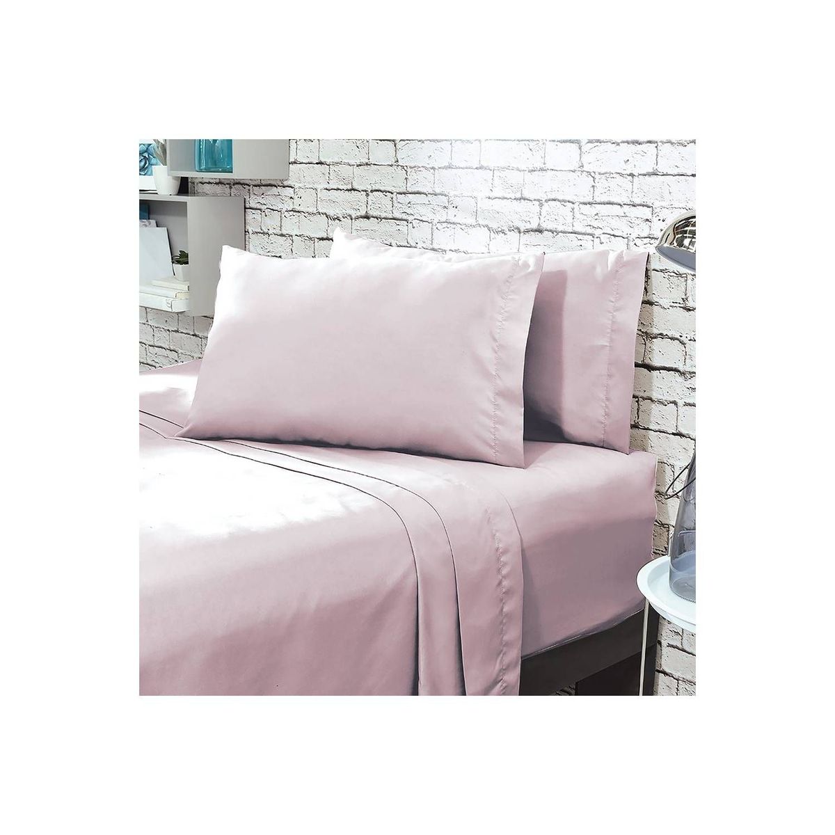 KARYTEX - Juego de Sábanas Semidoble Rosa Polialgodón -  Karytex