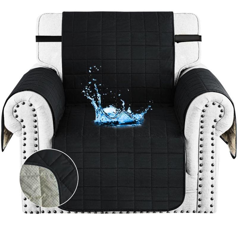 KARYTEX - Protector de sofá 1 puesto doble faz negro - gris