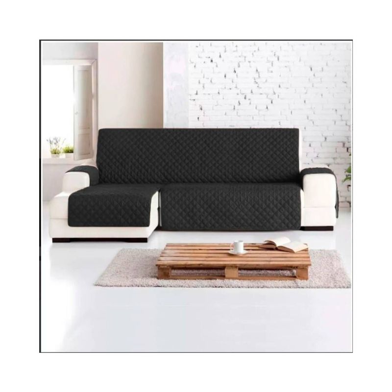 KARYTEX - Protector de sofá l izquierd microfibra negro gris