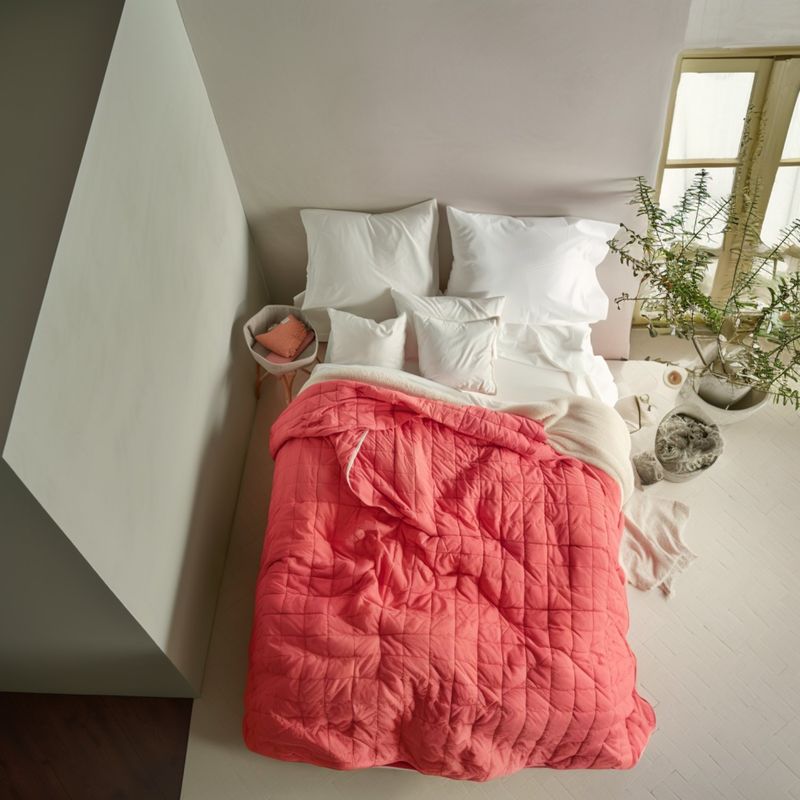 KARYTEX - Edredón Con Ovejero Cama Doble Color Coral