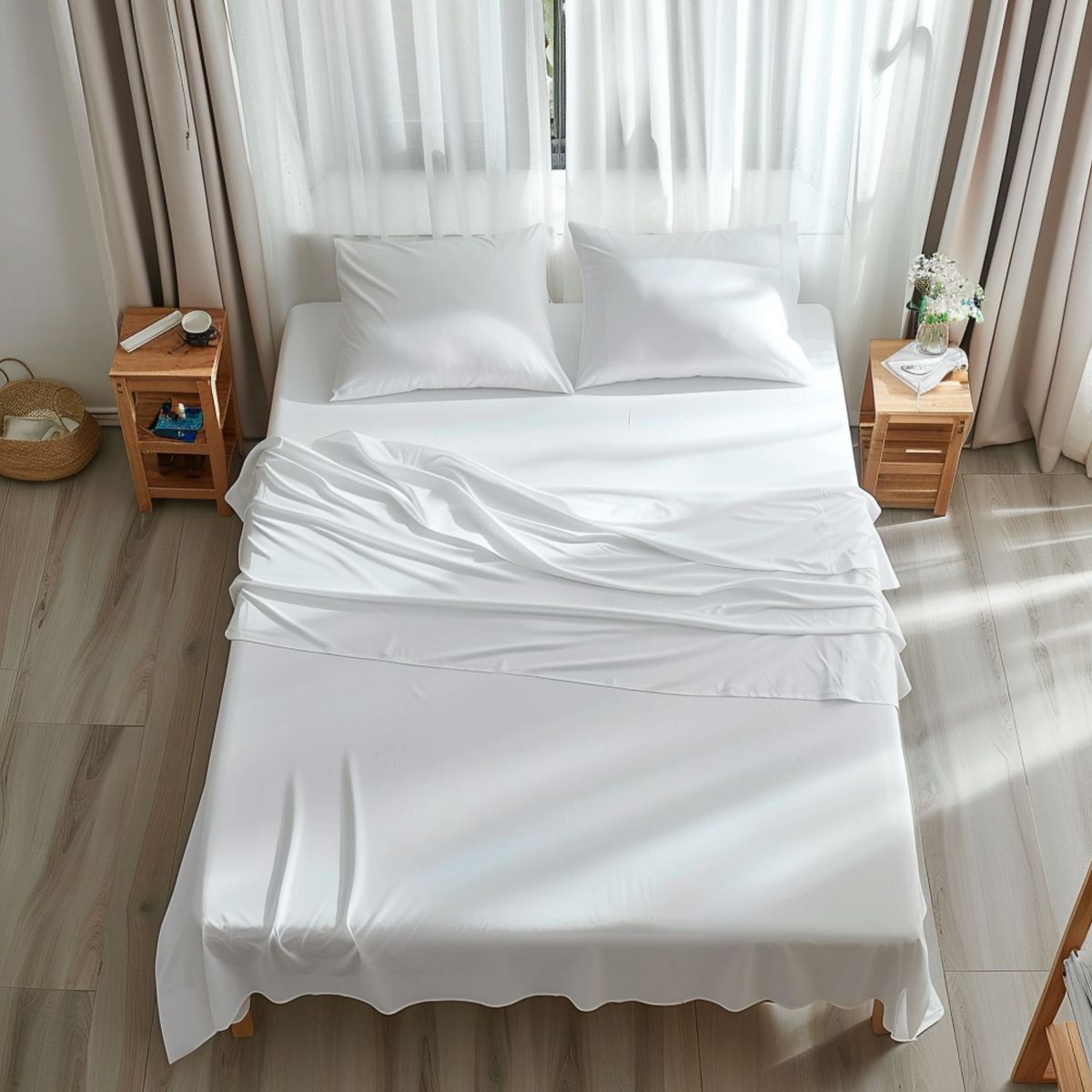 KARYTEX - Juego De Sabanas Hotelero 100 % Algodón 300 Hilos Cama Sencilla