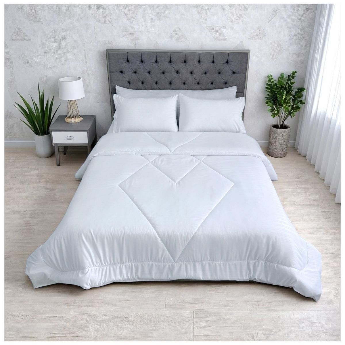 HOGARETO - Edredón Cubrelecho Doble Faz Para Cama Doble 140x190 Cm