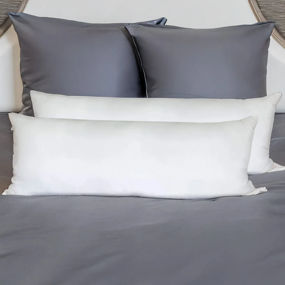 HOGARETO - Almohadas King Siliconadas 135x50cm Set x2