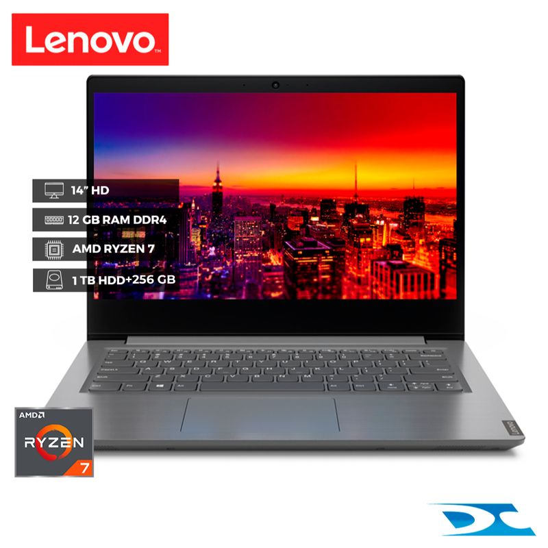 LENOVO - Portátil Lenovo V14-ARE Ryzen 7 /RAM 12 GB /1TB HDD + 256GB SSD  / 14 / Free