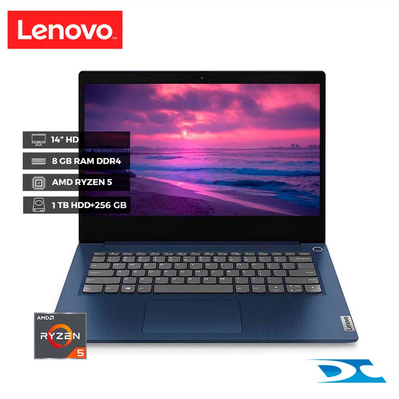 LENOVO - Portátil Lenovo 3-14ALC6 RYZEN 5 /RAM 8GB /1TB HDD+ 256GB SSD  / 14 /LINUX /ABYSS BLUE