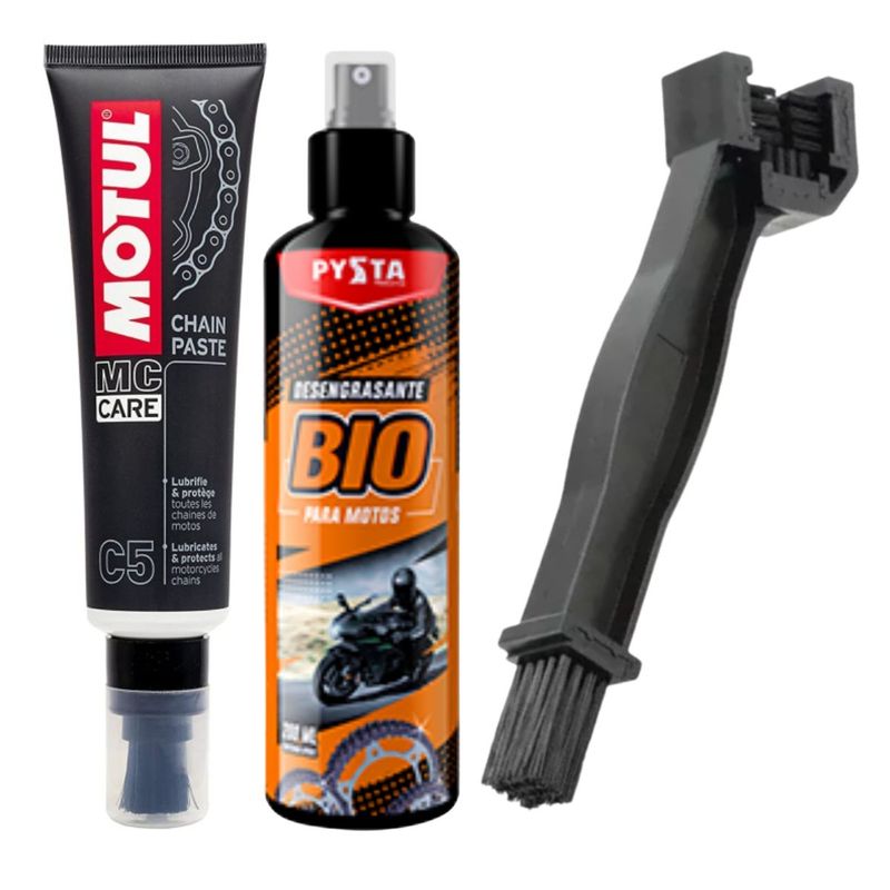 GENERICO - Motul C5 Lubricante Cadenas  Cepillo  Desengrasante