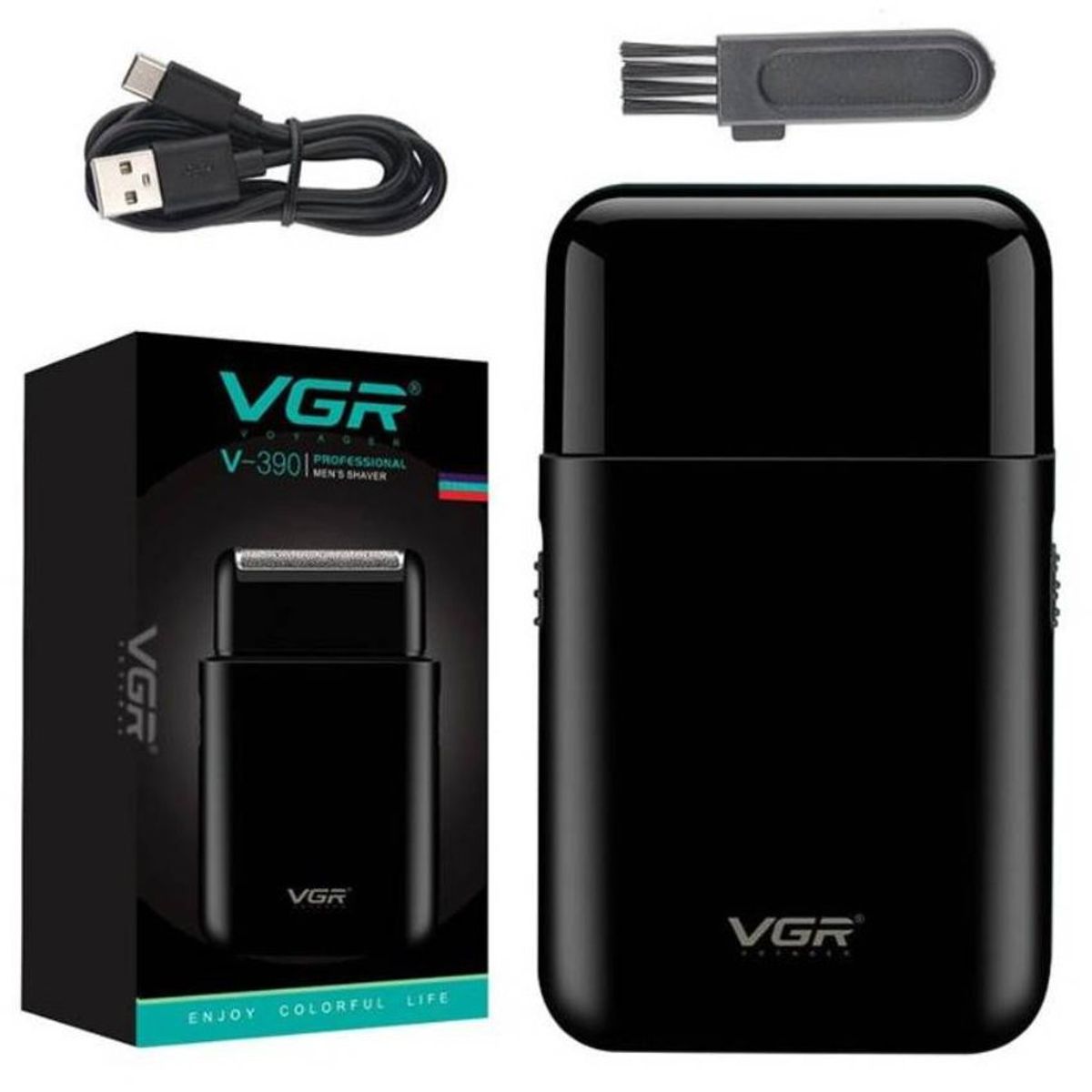 VGR - Maquina afeitadora rasuradora vgr v-390 negro